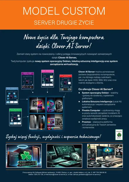 Pełna ilustracja modelu Clover AI Server Custom